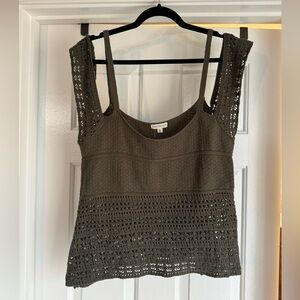 Knit crochet tank NWT